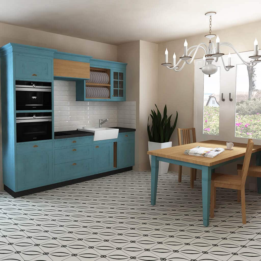 küche Landhaus 3d-Visualisierung